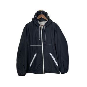 Perry Ellis Womens Jacket Blue Performance Nylon Coastal Preppy Tenniscore Sz XL